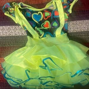 Weissman Neon Heart Kids Dance Costume